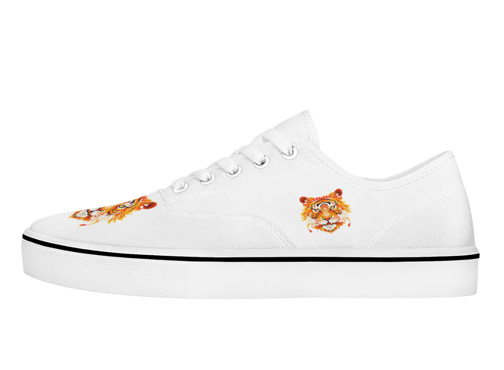 Vibrant Tiger - Art Canvas Sneakers