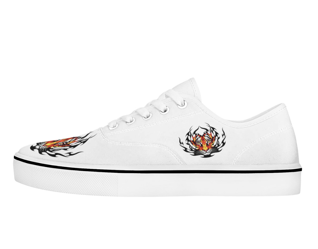 Flaming Tiger - Motif Canvas Sneakers