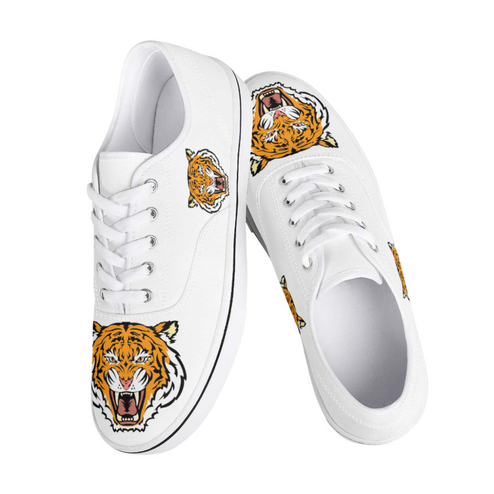 Fierce Roaring Tiger Canvas Sneakers